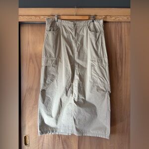 Zara Skirt, Tan Cargo Maxi skirt, skirt with pockets, Spring skirt NWoT
